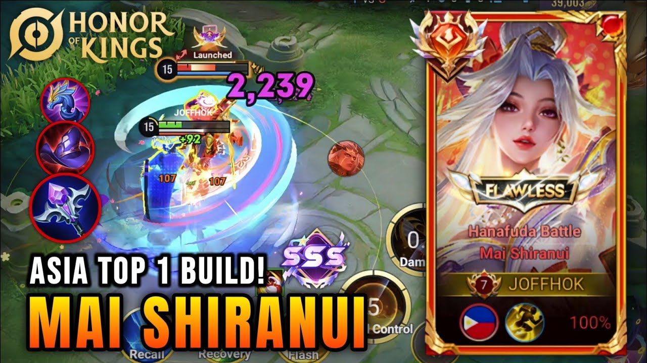Unreal Mai Shiranui Insane Gameplay in Honor Of Kings | Asia Top 1 Build!