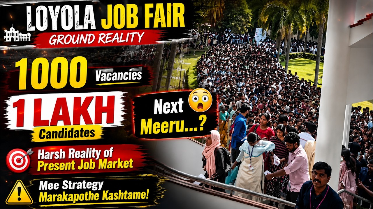 1000 Jobs... 1 Lakh Candidates 😳 | Loyola Job Fair Reality Check | Ganesh Jobs