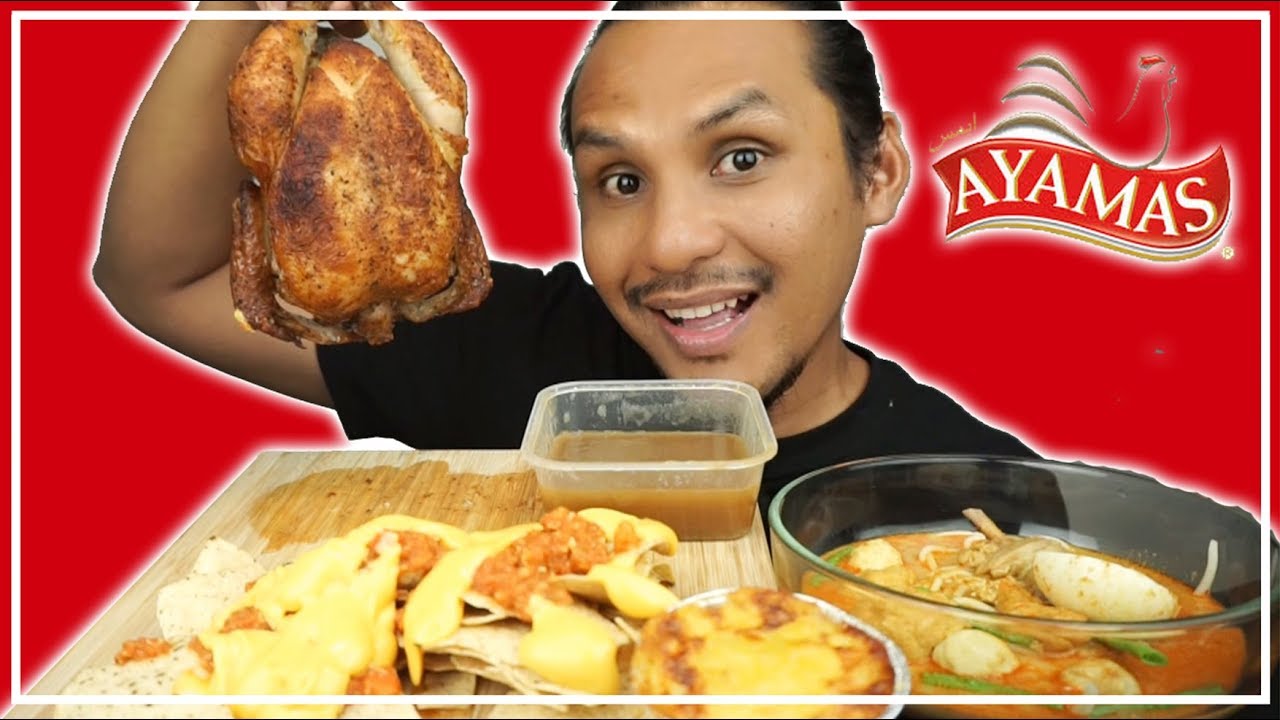 aku cuba AYAM GOLEK AYAMAS dan rakan-rakan dia (mukbang malaysia) STUFFED ROASTER