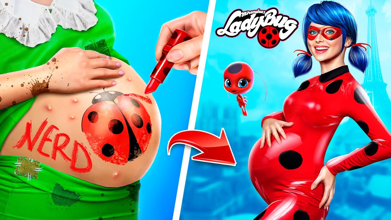 D'Intello Enceinte à la Ladybug Enceinte ! Comment devenir Ladybug Miraculous Enceinte !