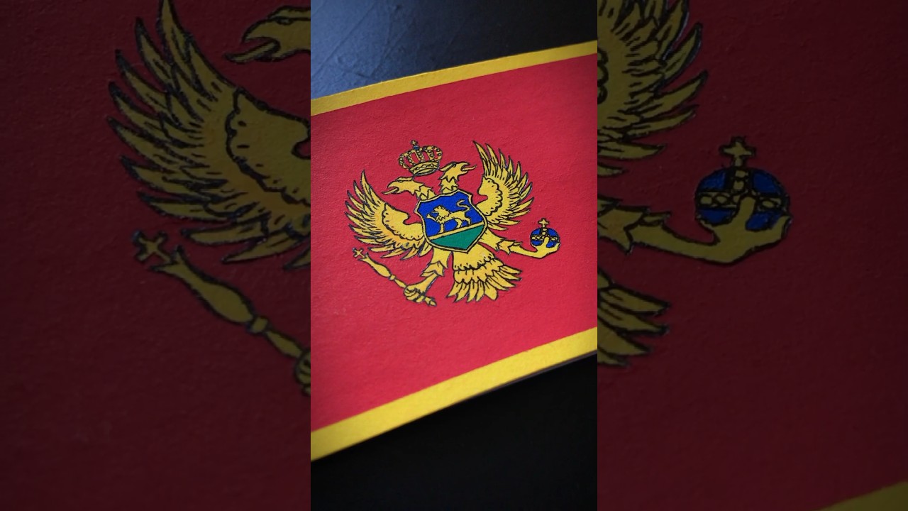 MONTENEGRO 🇲🇪 Flag Drawing #crnagora #flags #posca #drawing