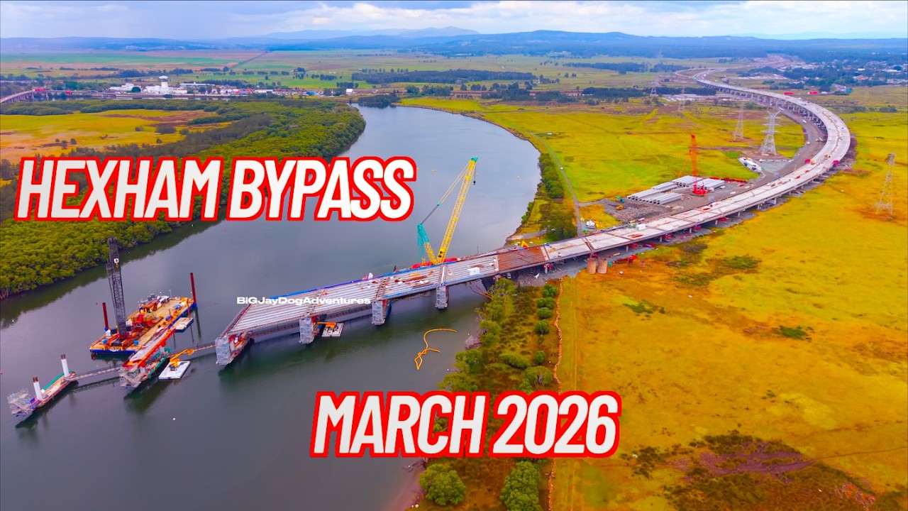 M1 Extension to Raymond Terrace Major Construction update Hexham Heatherbrae Bypass  Australia