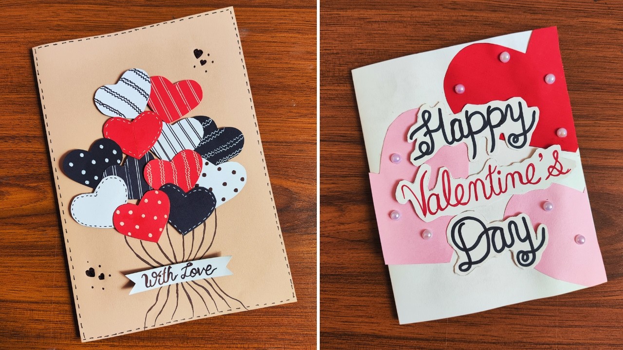 2 Easy & Beautiful Valentine’s Day Cards | Simple Handmade Love Card Ideas