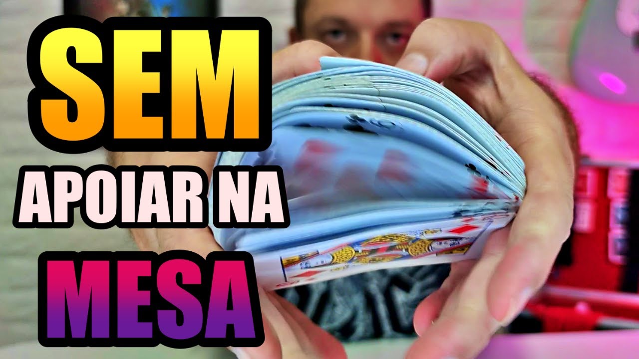 Como Embaralhar Cartas. Riffle Shuffle Sem Apoiar na Mesa em 4 Passos Simples.