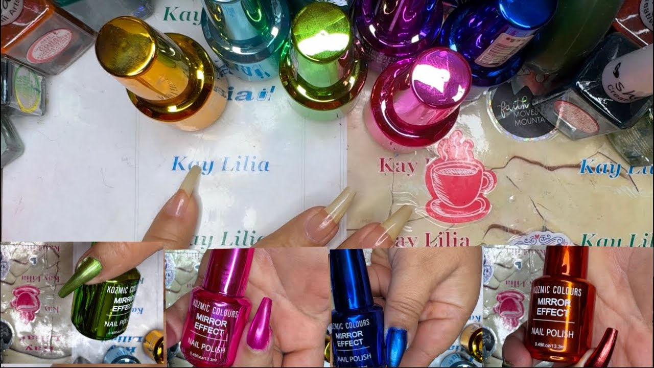 KO￼ZMIC COLOURS MIRROR EFFECT POLISH at Dollar Tree