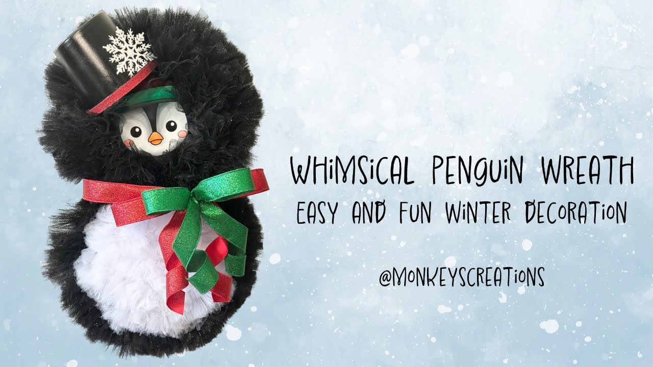 How to Make a Penguin Wreath: Tutorial #homedecor #howto #winter