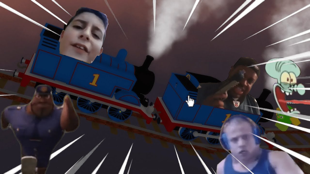 ROBLOX Drive Thomas And Friends Into A Pool Of Lava!!