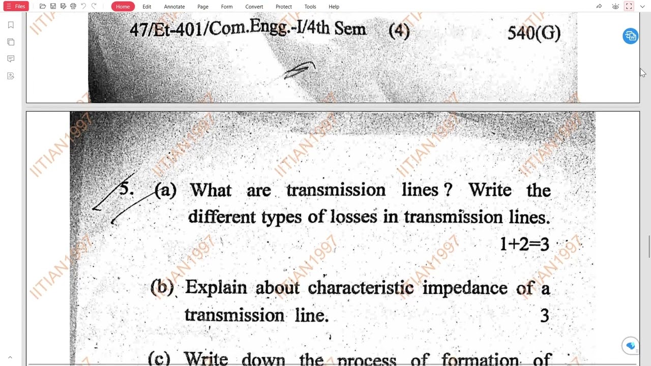 COMMUNICATION ENGINEERING - 1 | END SEMESTER EXAMINATION | 2022