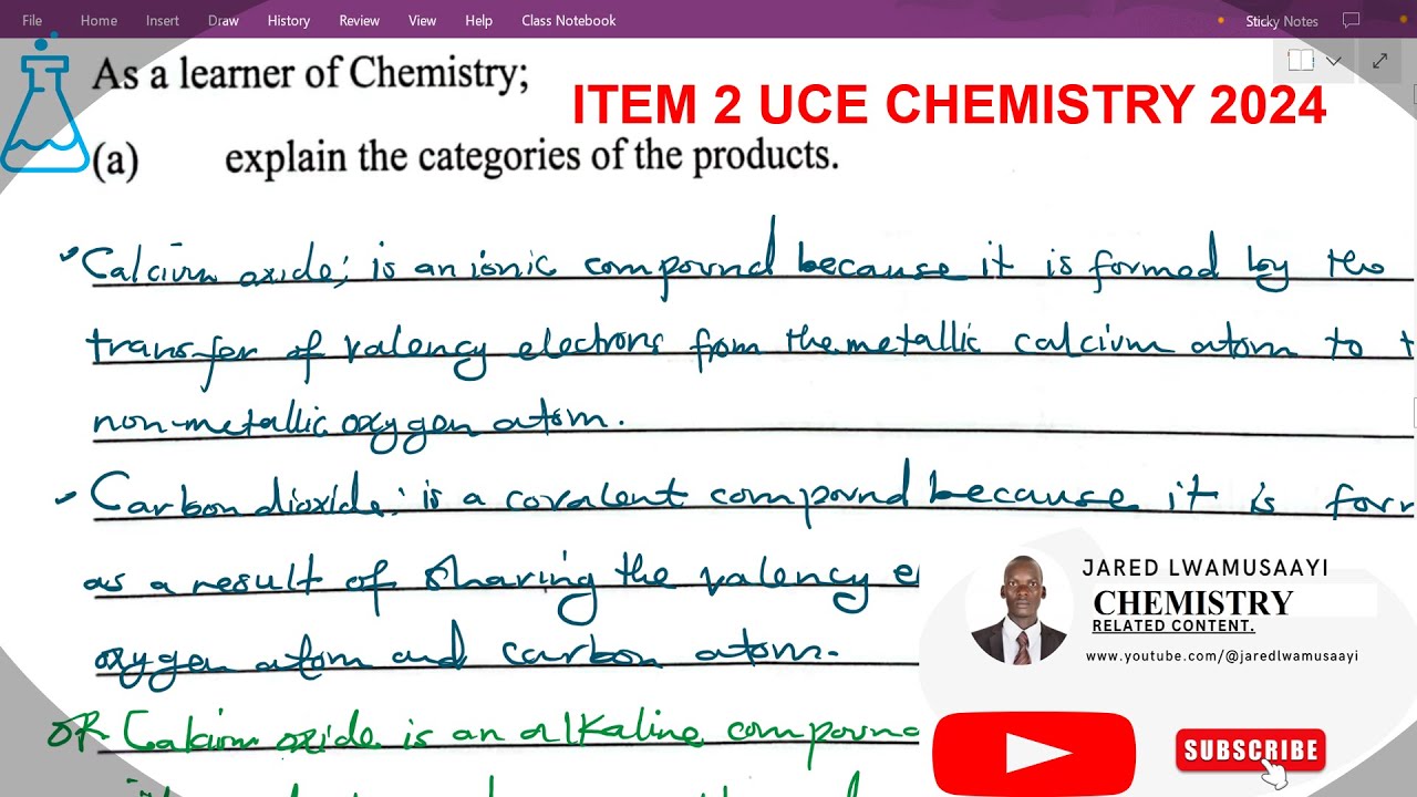 UCE ITEM 2 CHEMISTRY 2024