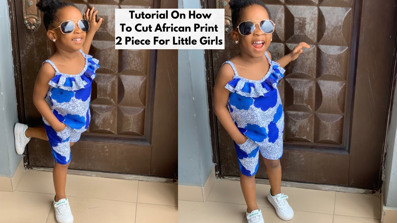 African Print Two Piece For Kids| How To Cut Easy Two Piece For Kids