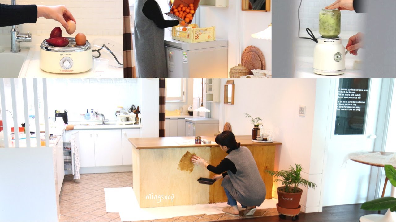 SUB) A Korean housewife's winter life with self decorating kitchen and housework.