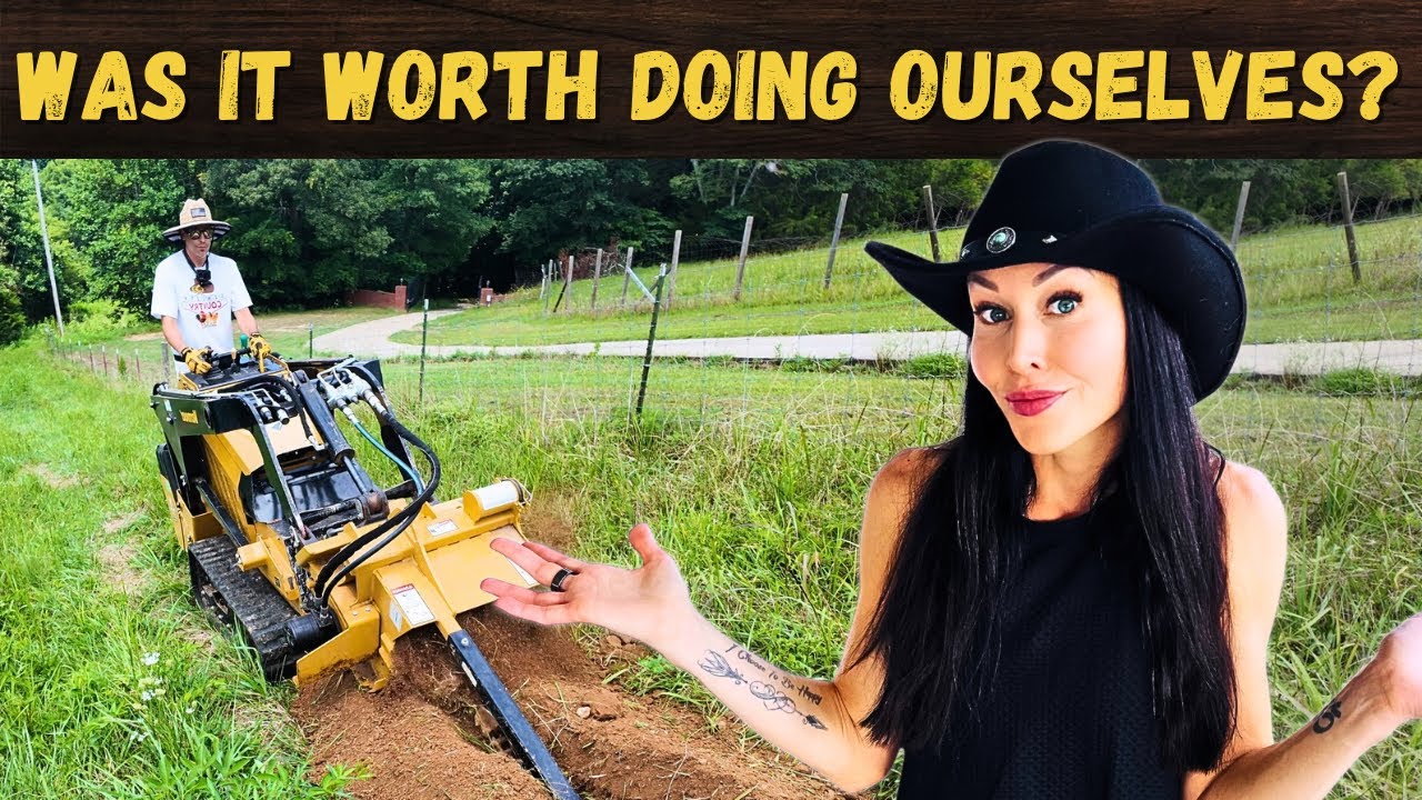 DIY 1,200 Ft Trenching for Water Line | Our Big Water Project 