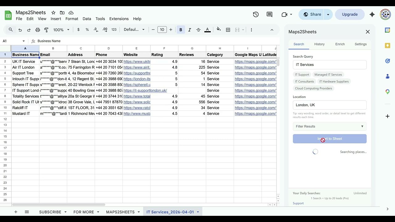 Extract Google Maps Data - Up to 20,000 Free Leads