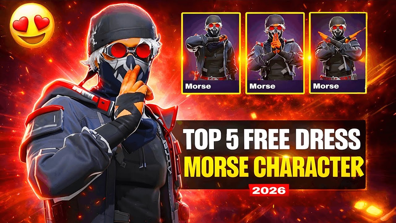 NEW 😍 MORSE CHARACTER BEST DRESS COMBINATION IN FREE FIRE 🔥 | NO 😱 TOP UP DRESS COMBINATION