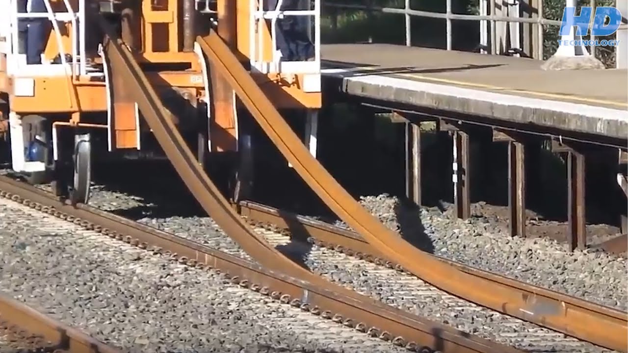 Amazing Modern Railway Laying Process With Advanced Technology And Skillful Workers