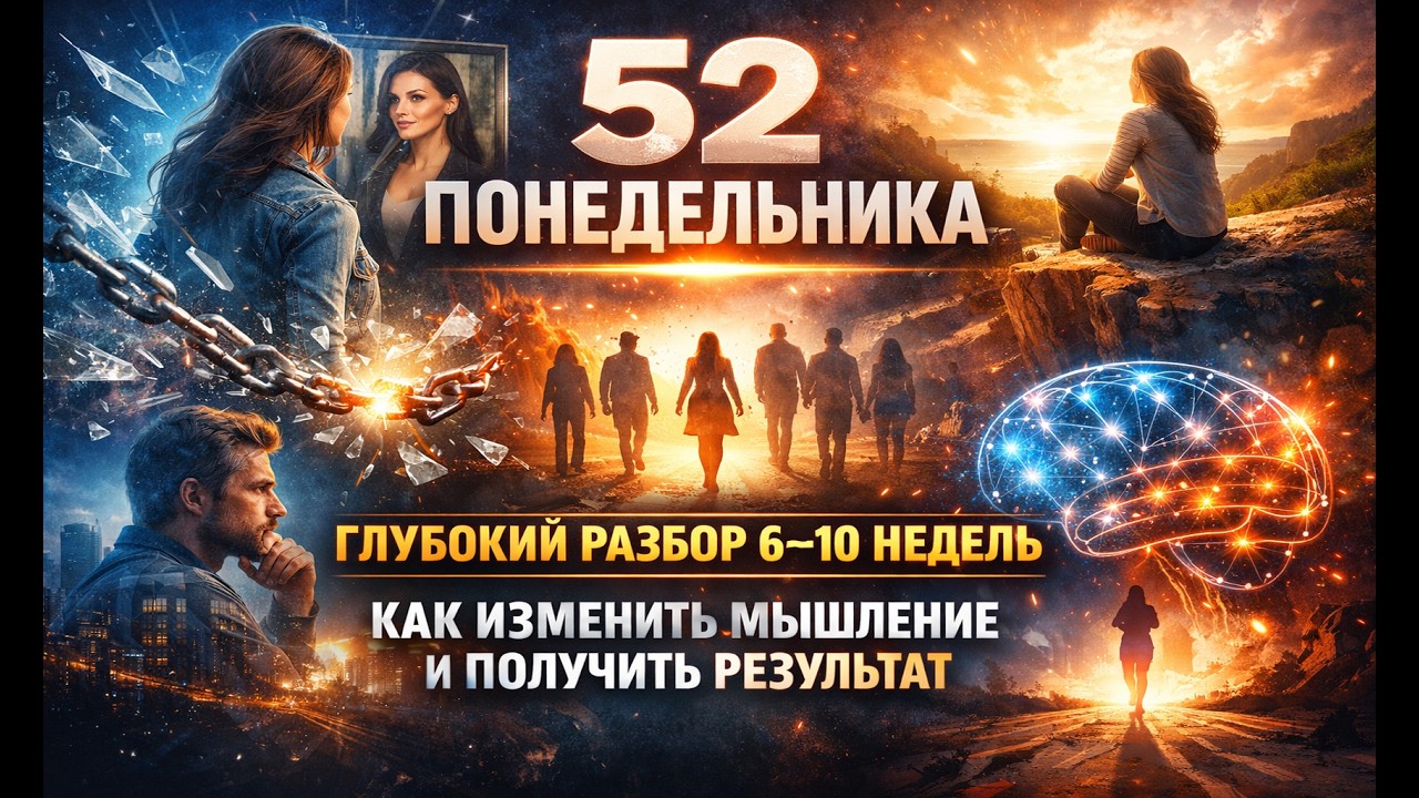 52 понедельника: глубокий разбор 6–10 недель | Как переписать мышление и начать получать результат