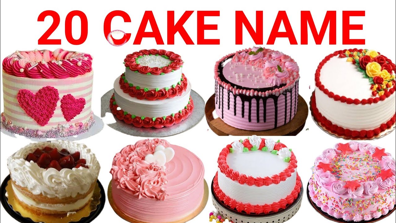 20 केक के नाम बच्चों के लिए |  Cake Names in English and Hindi | 20 Cake Names in English 