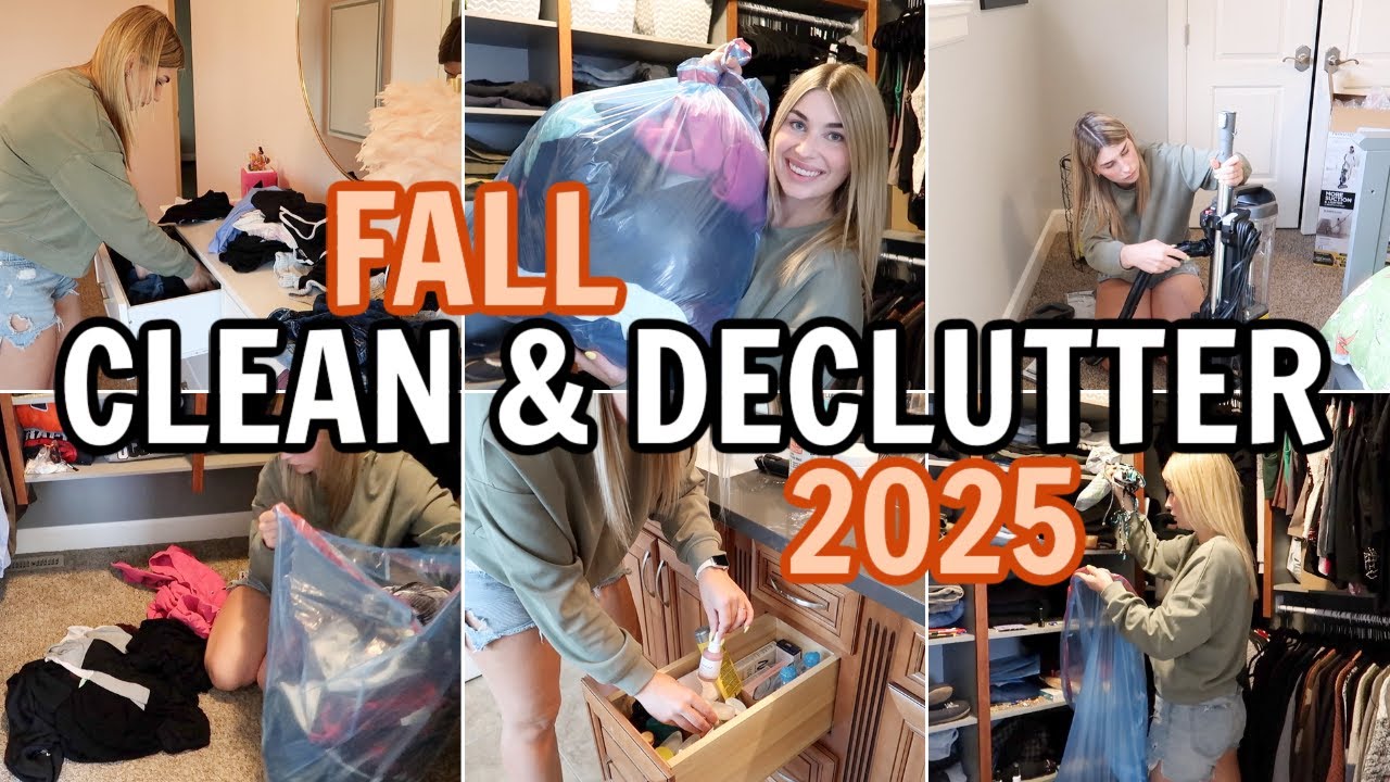 HUGE DECLUTTER + FALL CLEAN WITH ME | CLEANING MOTIVATION | decluttering & organizing