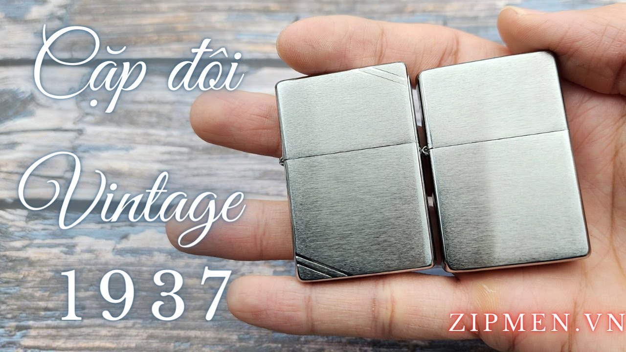 Cặp đôi zippo vintage 1937 chính hãng giá rẻ.