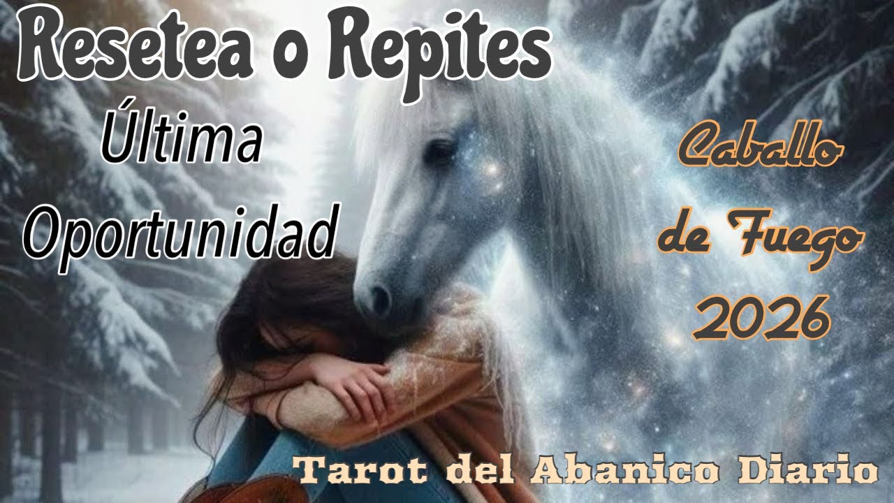 🐎 ⚪Resetea o Repites | Última Oportunidad | Caballo de Fuego | Tarot del Abanico Diario