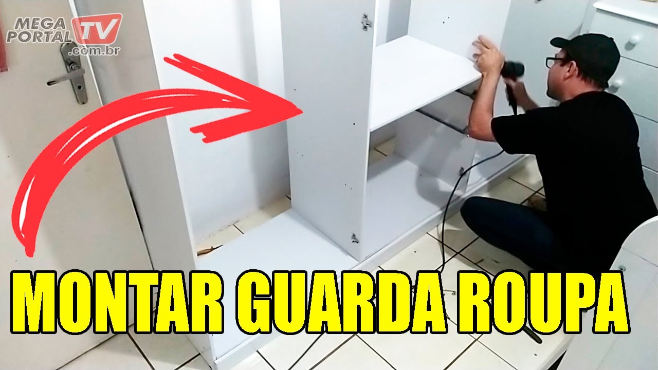 [SIMPLES] COMO MONTAR GUARDA ROUPAS SOZINHO EM P&Eacute; - PASSO A PASSO - MUITO FACIL - DICA AMADORA