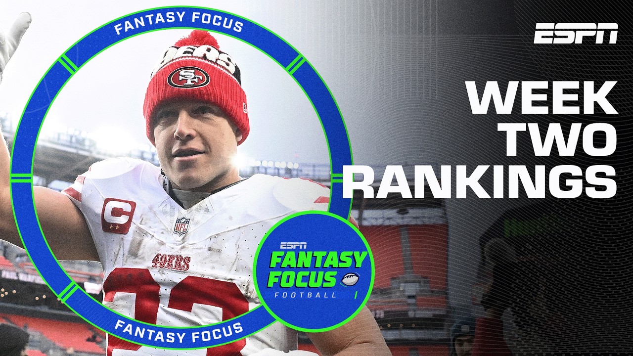 Week 2 Rankings: Justin Jefferson, Christian McCaffrey Headline Favorable Matchups | Fantasy Focus 🏈