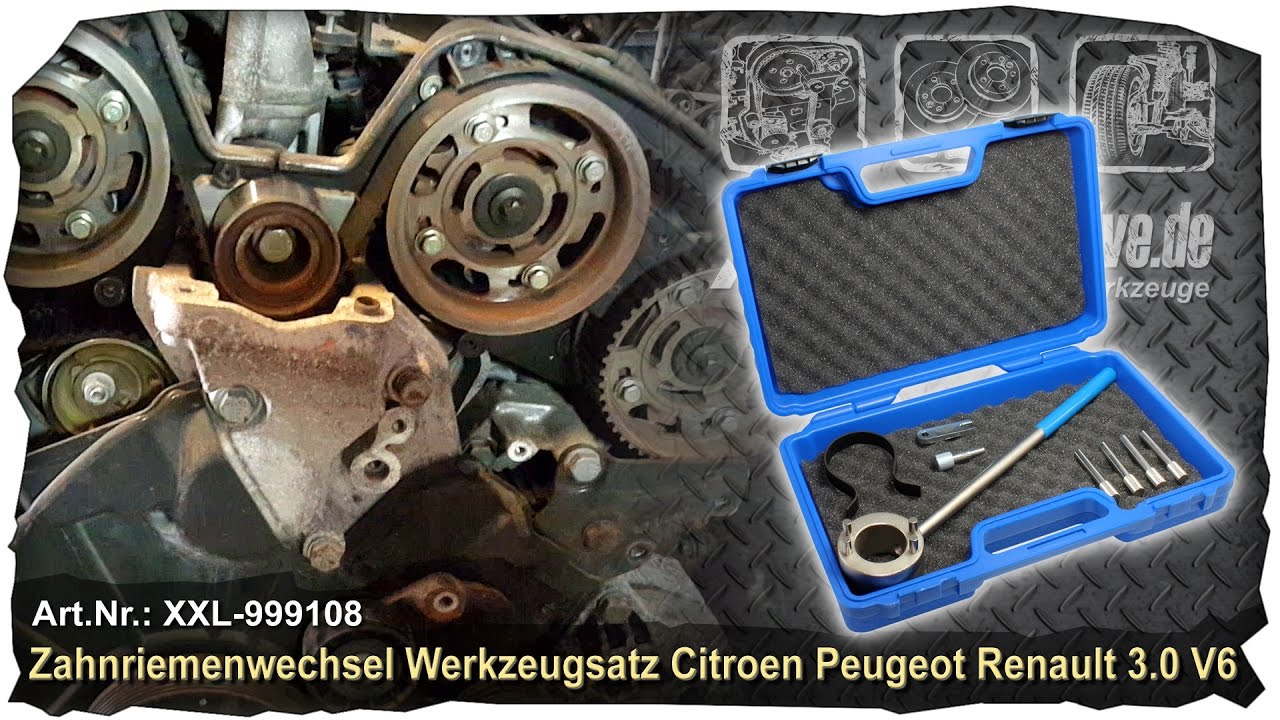 Zahnriemen wechseln/tauschen beim 3.0L V6 Motor von Renault - Citroen - Peugeot PSA Werkzeug