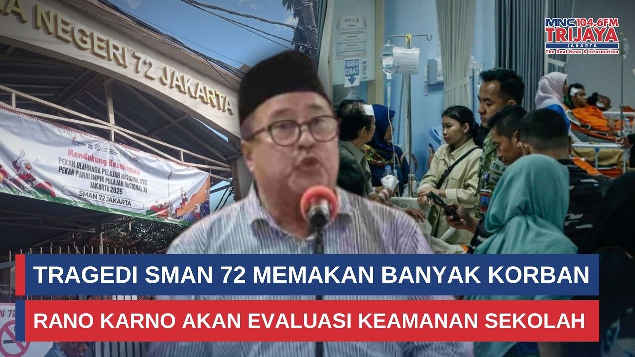 Tragedi Ledakan SMAN 72 Jakarta, Rano Karno Akan Evaluasi Keamanan Sekolah | Trijaya Update