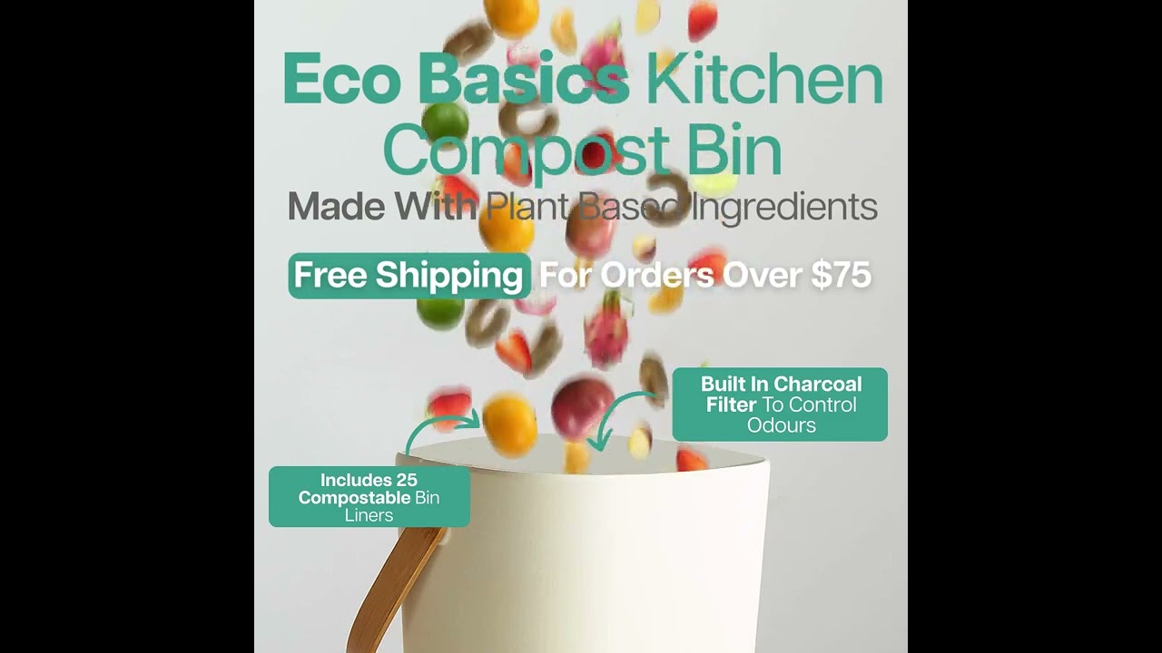 Eco Basics Kitchen Compost Waste Bin 6L &ndash; Granite