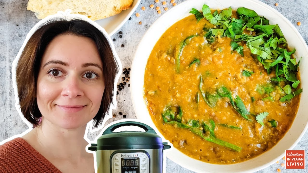 Лучший рецепт супа из чечевицы со шпинатом в горшочке (веганский!)