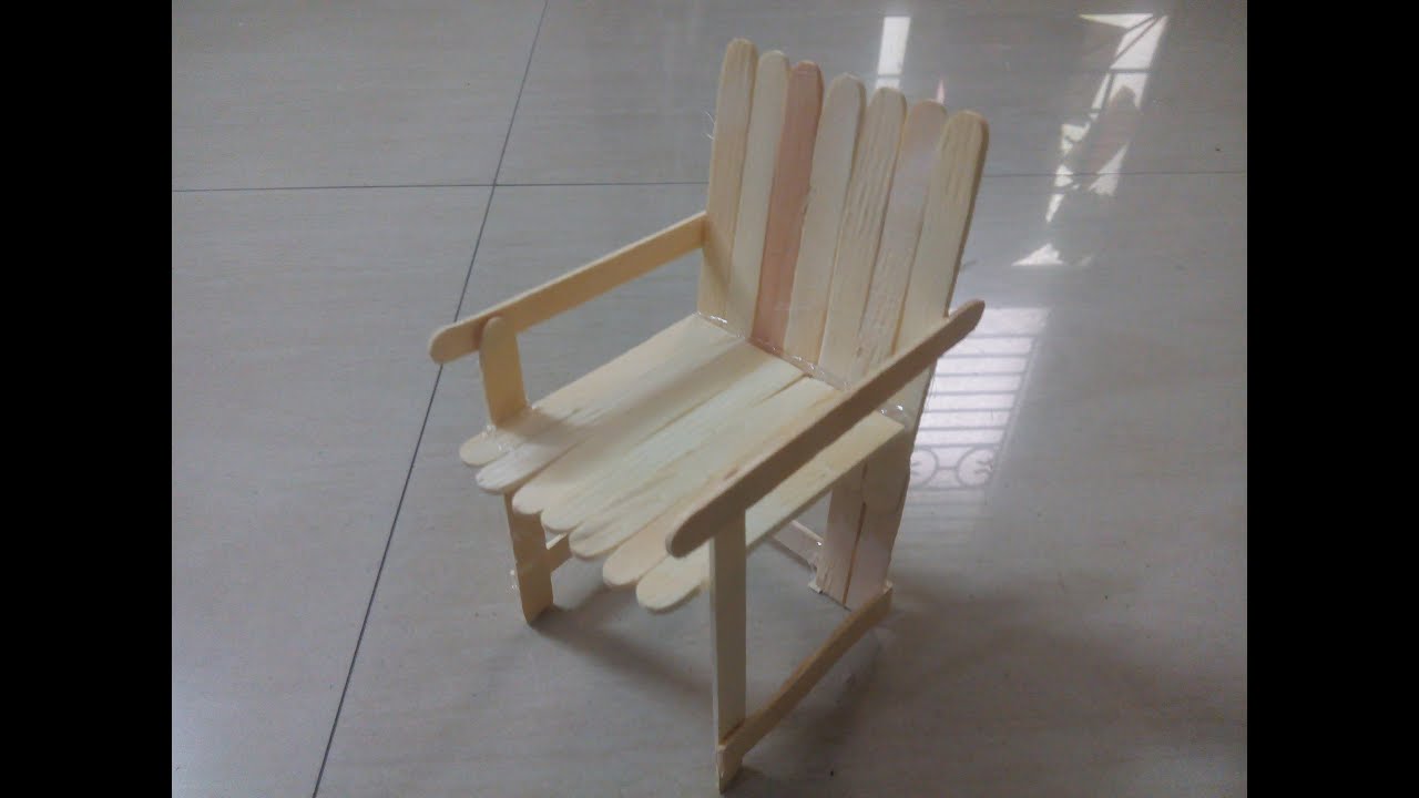DIY: How to create Sofa chair using Popsicle sticks / ice cream sticks miniature craft