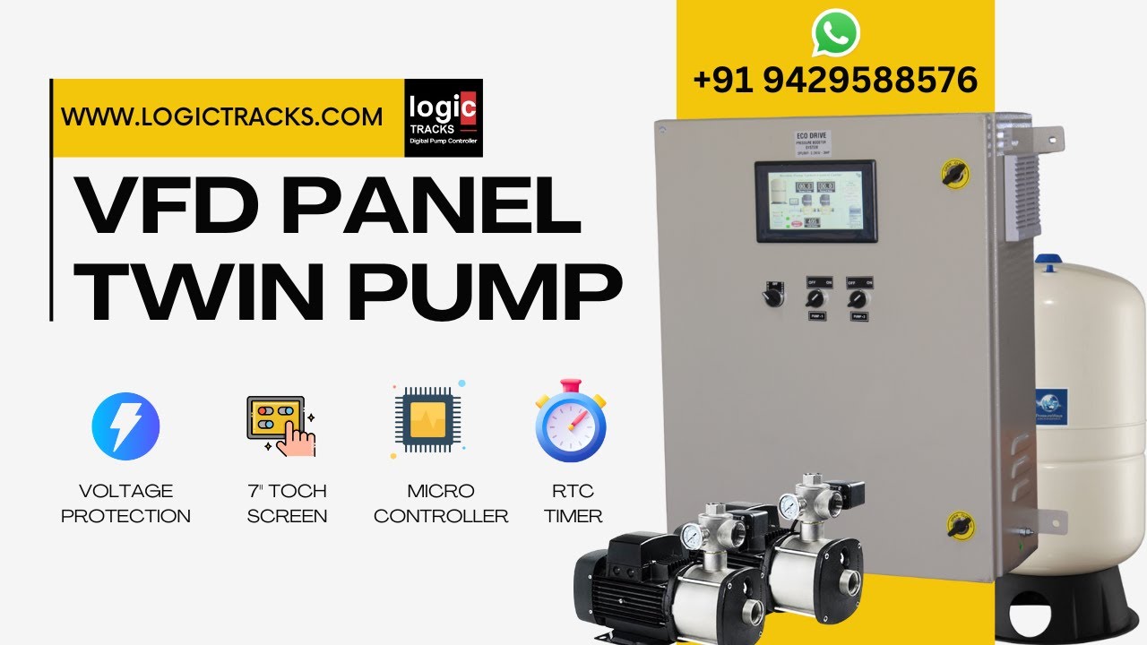 HYDRO PNEUMATIC PRESSURE BOOSTER SYSTEM VFD PANEL | PRESSURE BOOSTER CONTROL PANEL | TWIN PUMP VFD