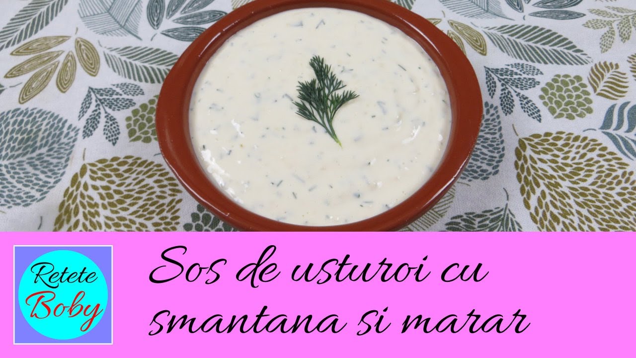 Sos de usturoi cu smantana si marar