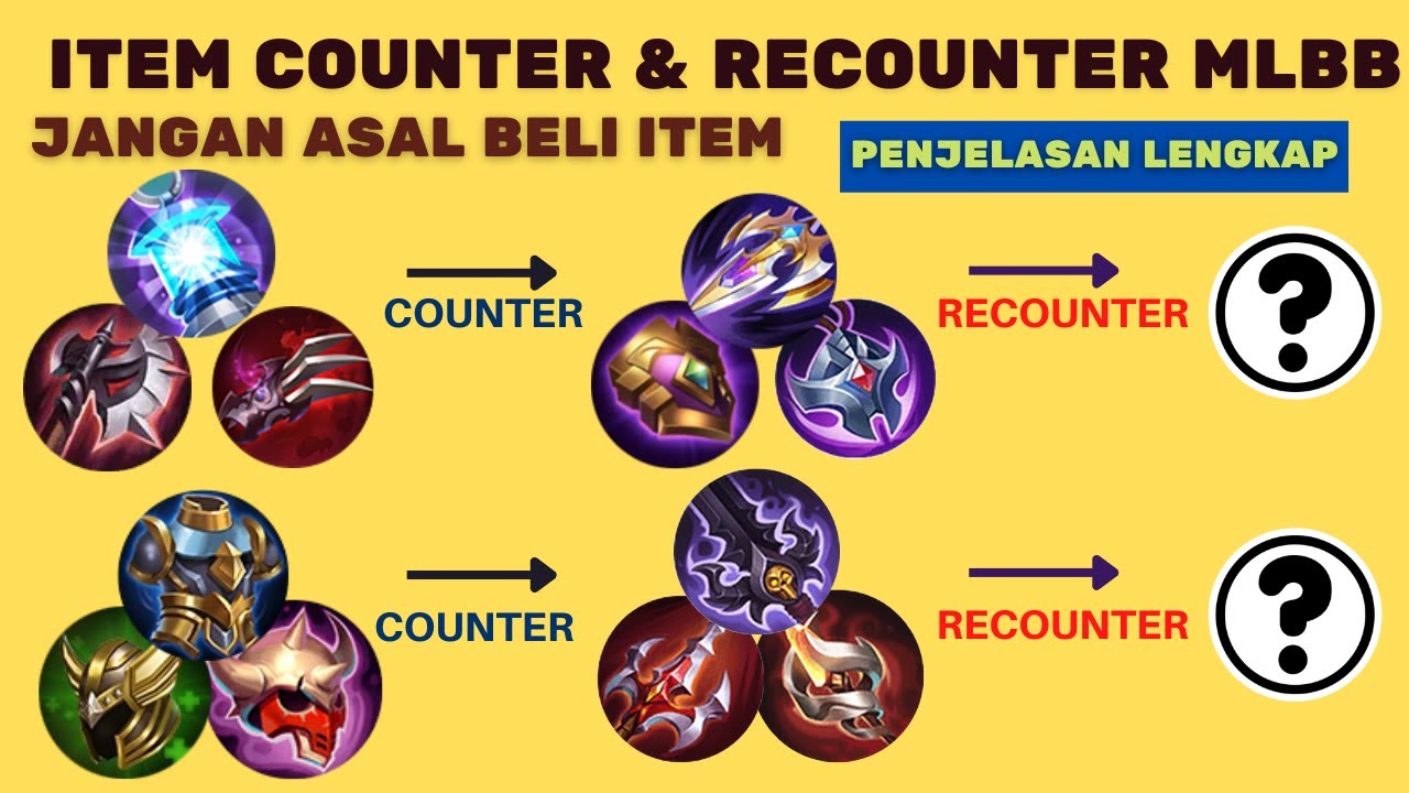 ITEM COUNTER DAN RECOUNTER DI MOBILE LEGENDS, PAKAI ITEM INI UNTUK MENGCOUNTER MUSUH YANG SAKIT
