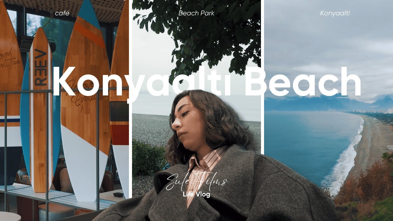 Calm Rainy Walk in Antalya | Konyaaltı Beach Slow Living 🌧️