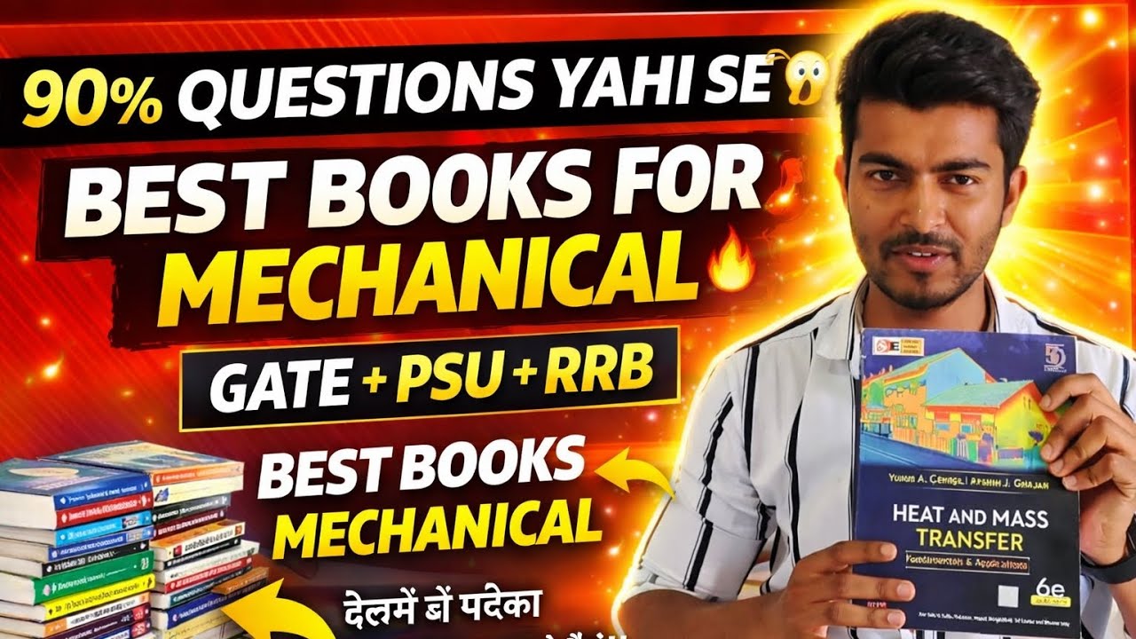 90% Questions Yahi Se! Best Books for GATE + PSU Mechanical 😱