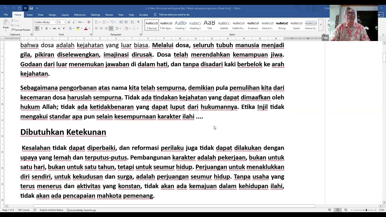Zoom Sabat 28 Februari 2026 part 2. M'jelang hr k'lepasan, hrs keluar dr smua p'sekutuan dgn dunia.