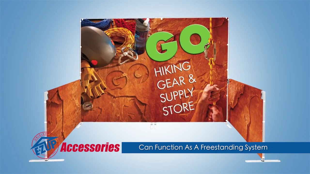 E-Z UP&reg; Custom Rail Skirts & Wall Banner Systems for pop-up canopy tents