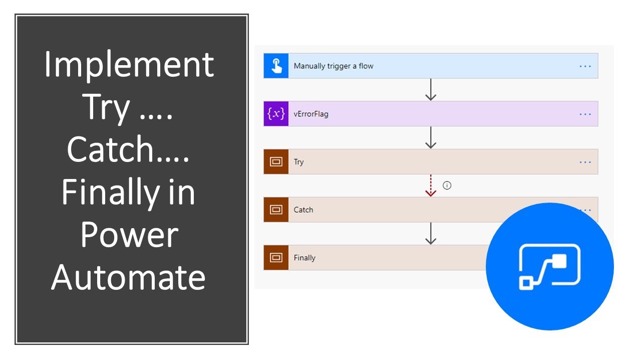 Implement Try, Catch and Finally in Power Automate