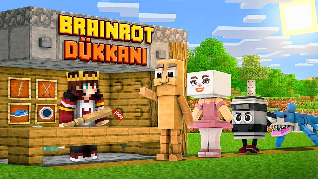 İtalyan Brainrot D&uuml;kkanı A&ccedil;tım 😱 - Minecraft