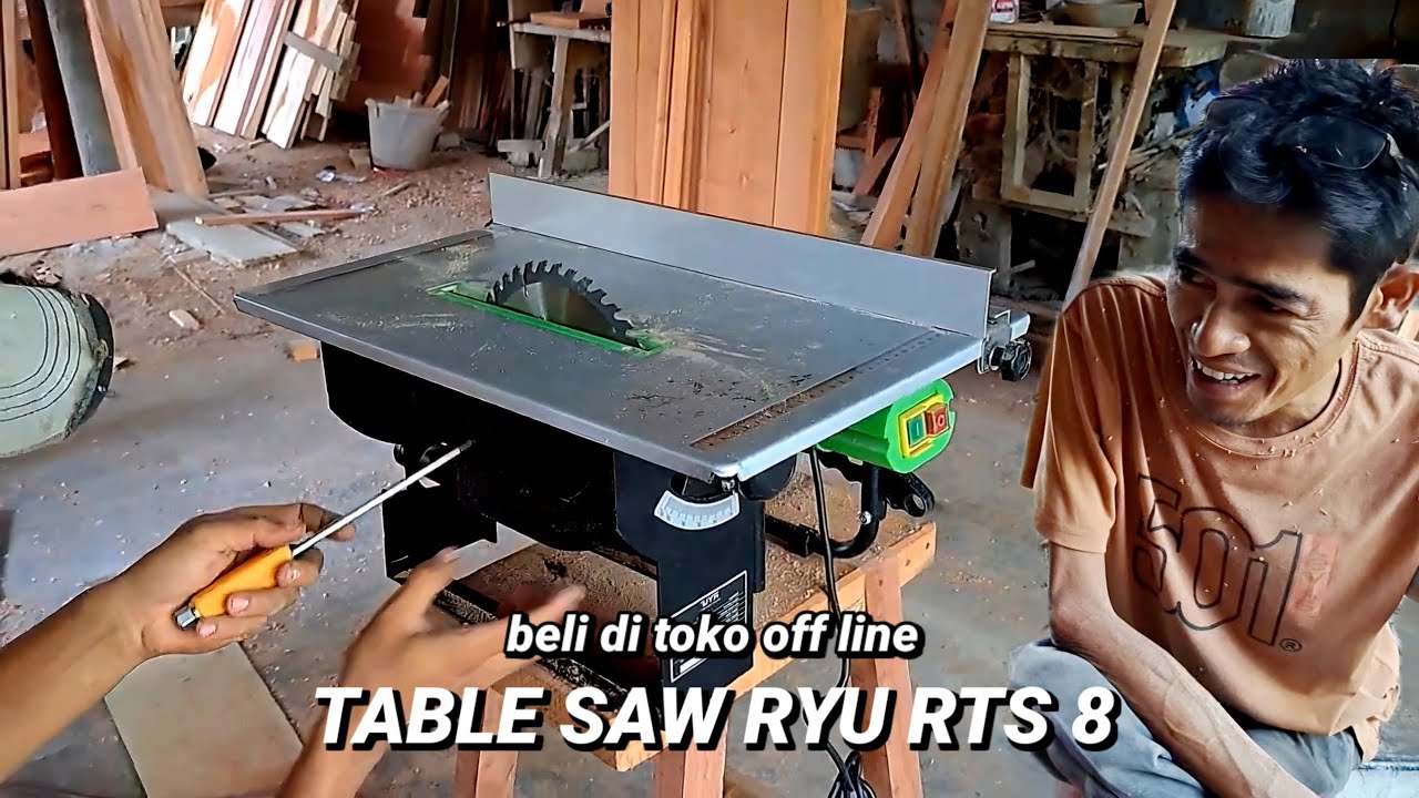 TABLE SAW RYU RTS 8 INCH BELI OFF LINE Rp.900.000 plus 1 mata gergaji potong 8 inch
