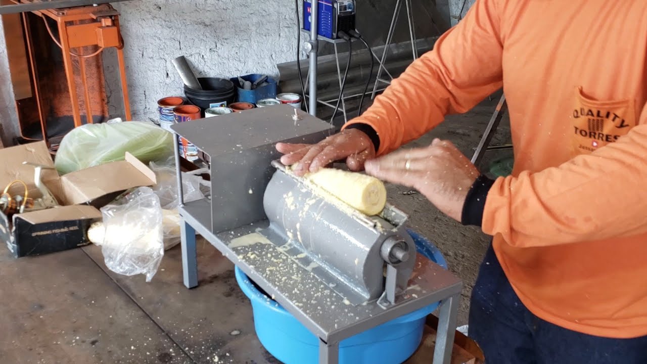 Teste do ralador de milho caseiro