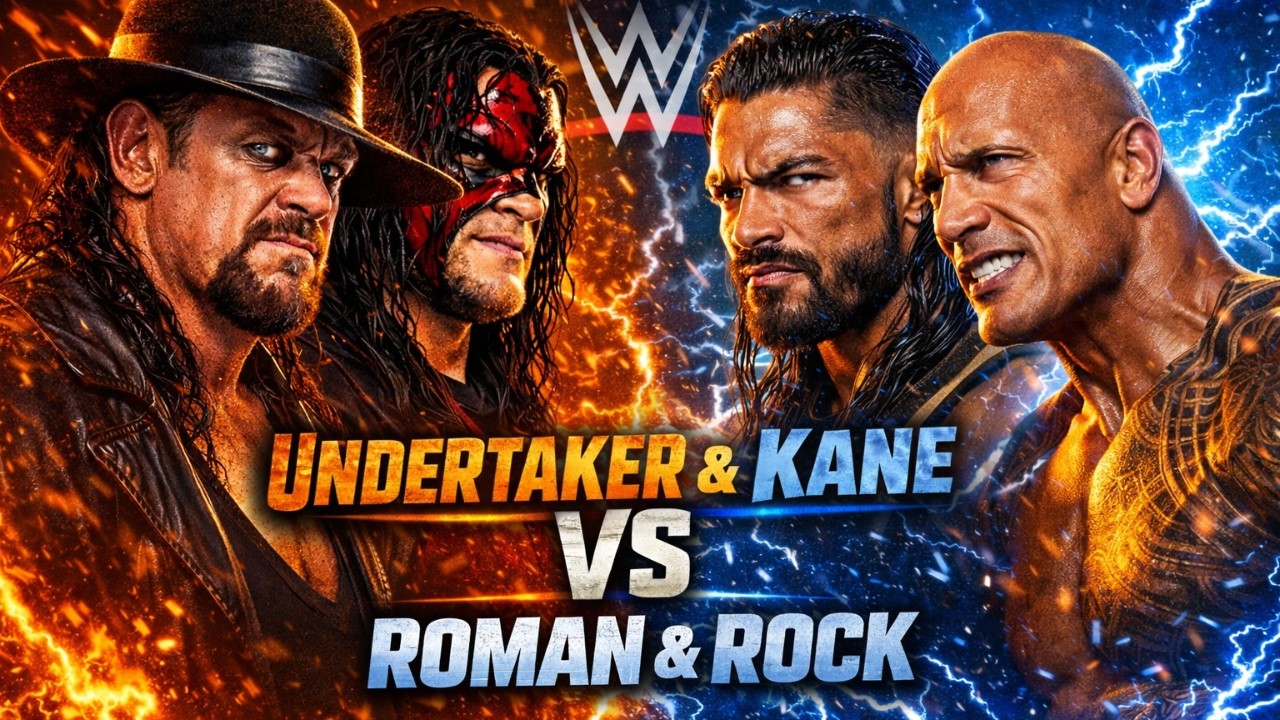 Undertaker & Kane vs Roman Reigns & The Rock🔥