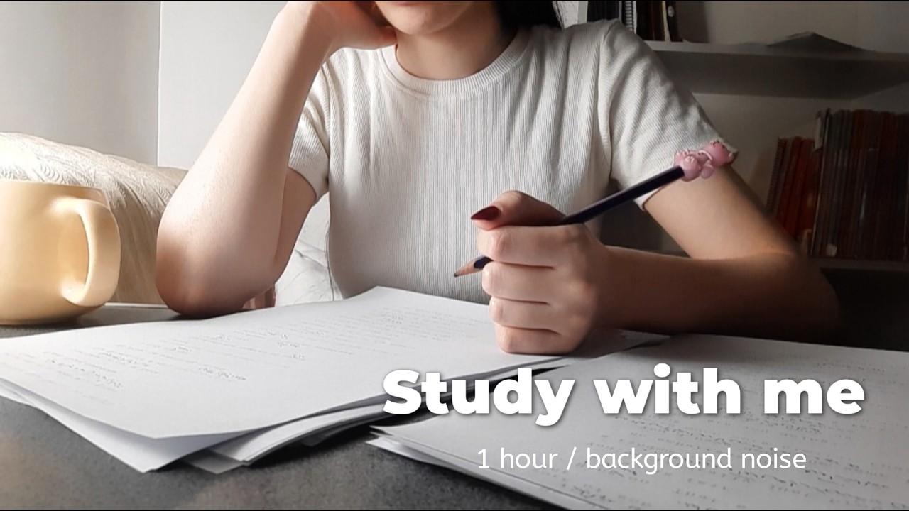 Study With Me at Night | 1 Hour | Background Sounds