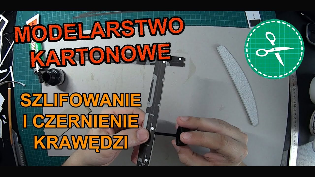 Modelarstwo Kartonowe - Szlifowanie i czernienie krawędzi #4