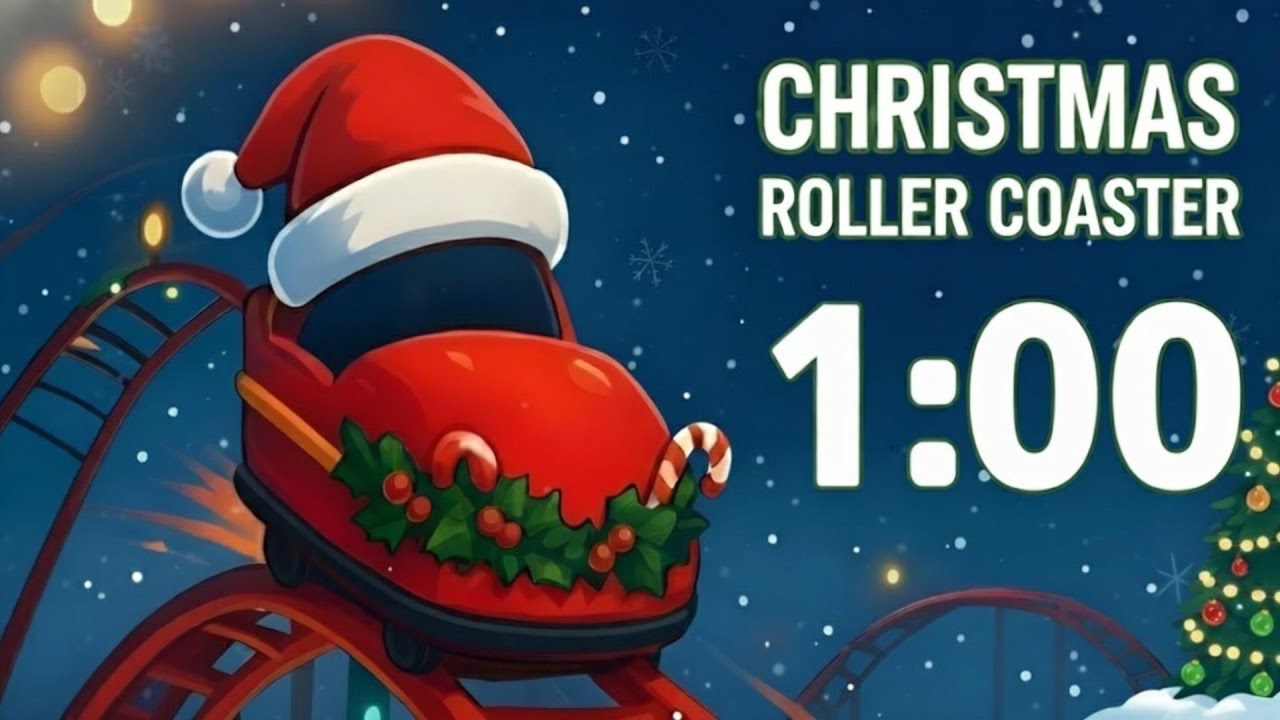 1 Minute Timer | Christmas Roller Coaster Timer