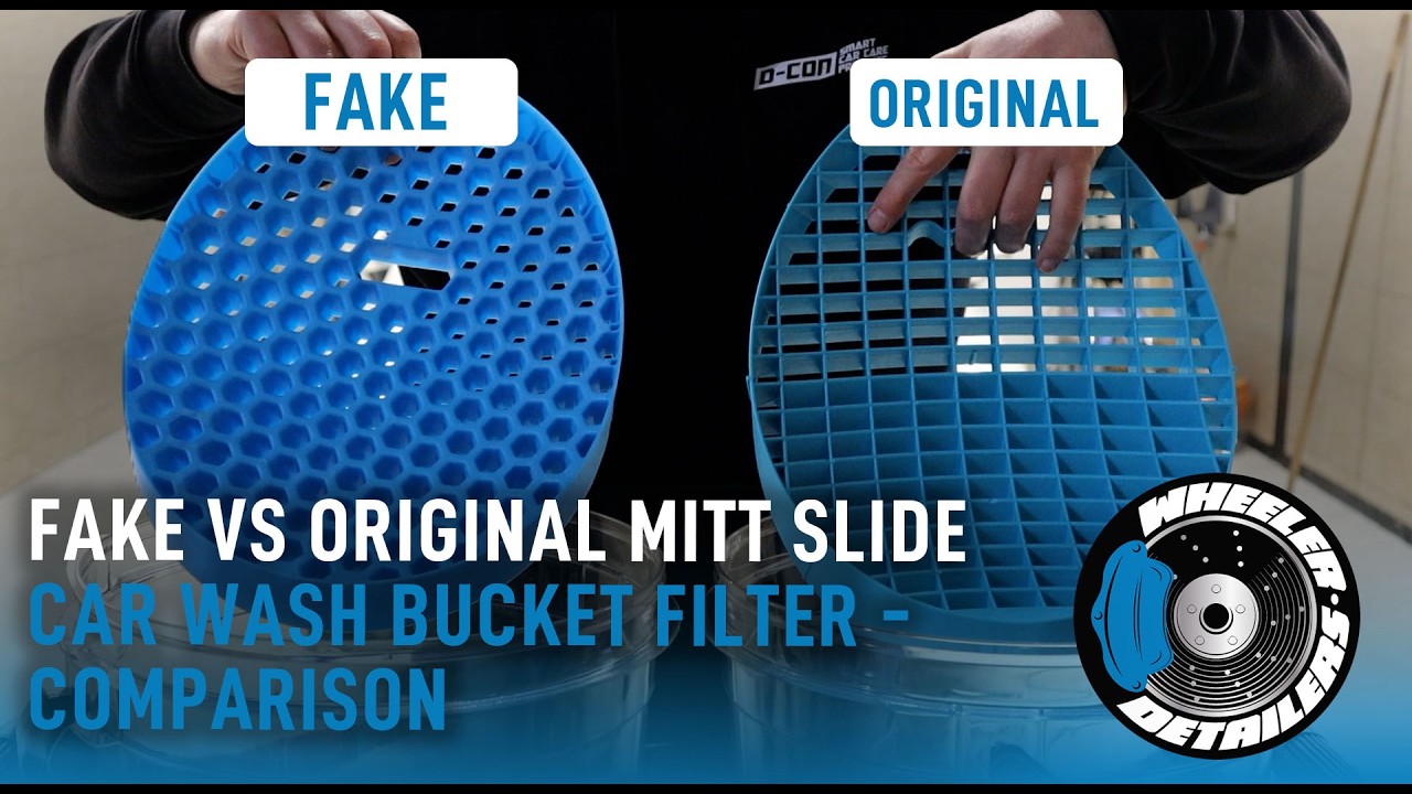 FAKE VS ORIGINAL MITT SLIDE CAR WASH BUCKET FILTER - COMPARISON