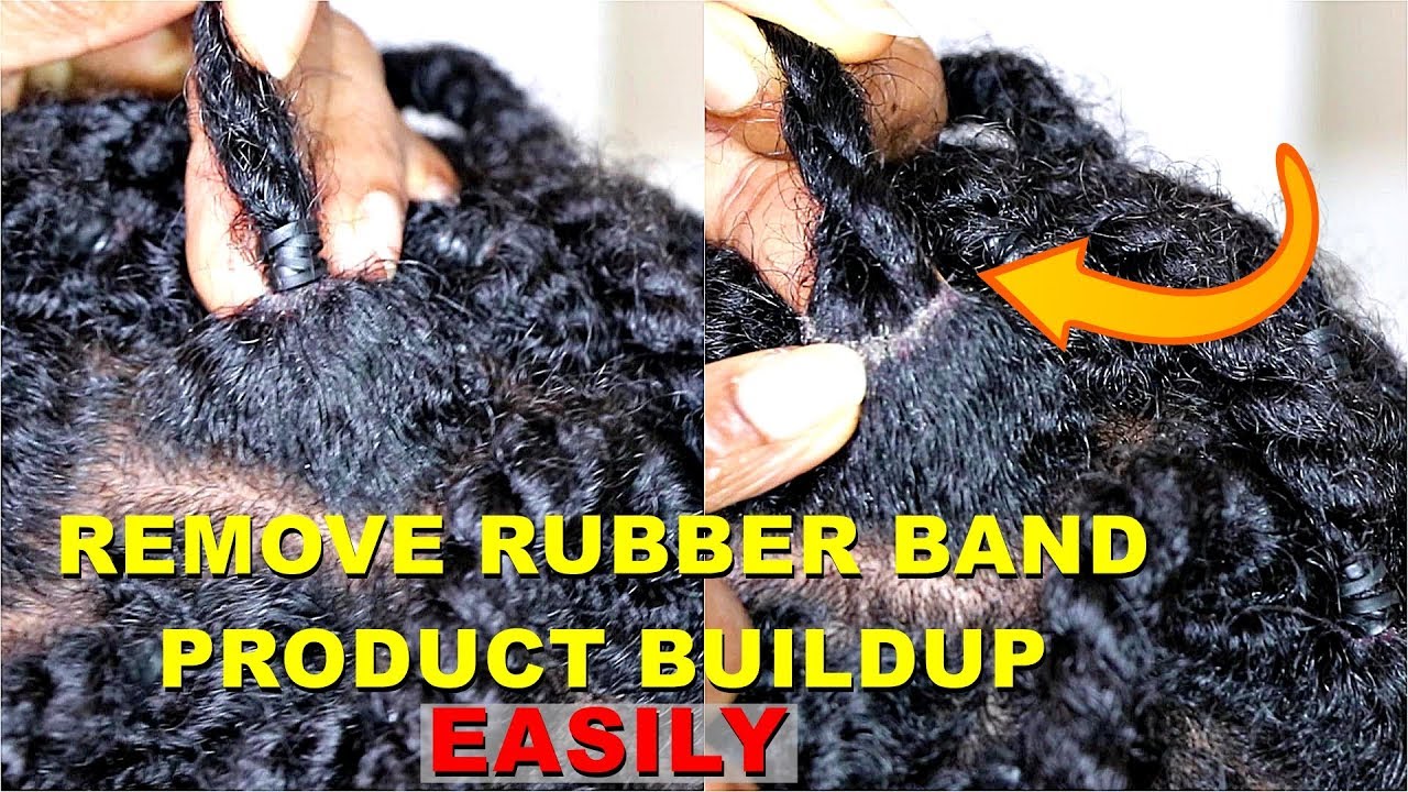 How to Easily Remove Product Buildup from Rubber band Elastics | Natural Hair  | DiscoveringNatural