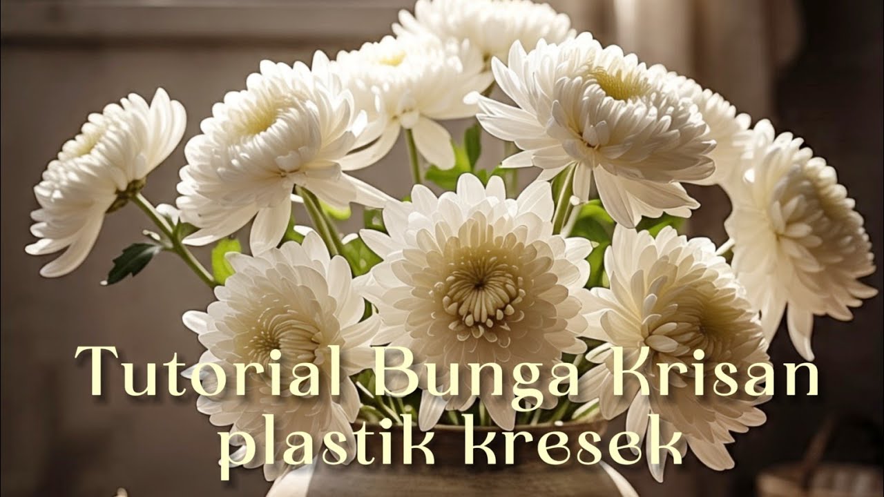 Tutorial Bunga Krisan plastik kresek#bunga kresek