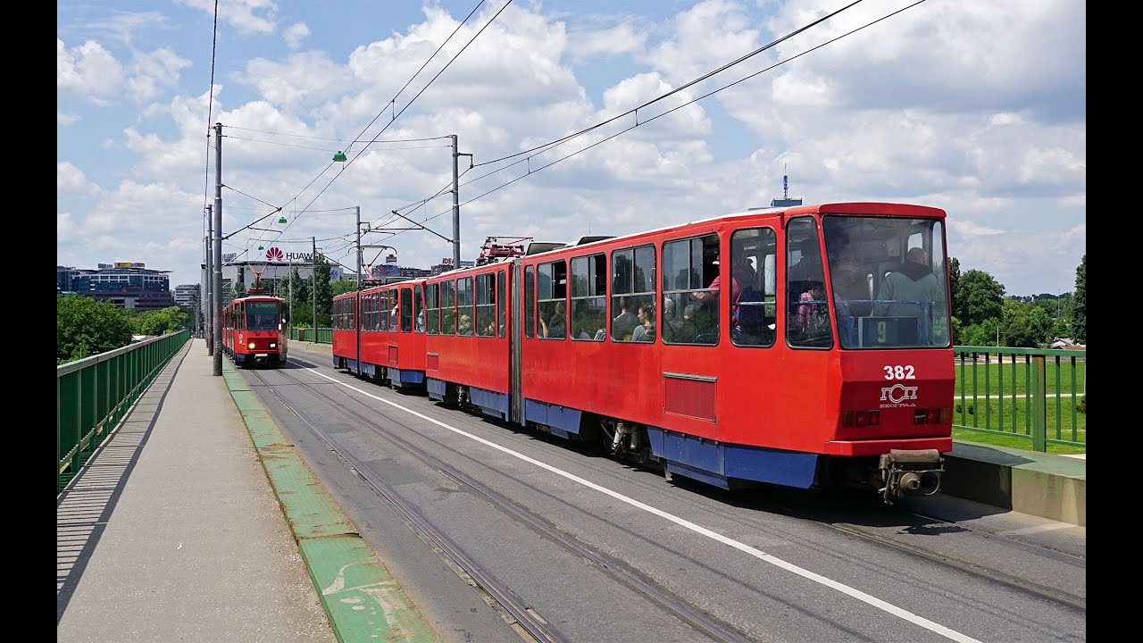 Belgrade Tram Route No.12L (Tatra KT4-YUBM 2344/2310)